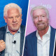 Left: Glenn Beck, Richard Branson and Steve Bannon 