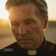 The first-look image of the late Val Kilmer appearing in the upcoming film "As Deep as the Grave" using AI technology. Kilmer plays a southwestern spiritual leader named Father Fintan. 