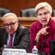 U.S. Senate Minority Leader Chuck Schumer and Senator Elizabeth Warren host a roundtable on housing affordability in Washington