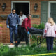 A body is removed on a gurney from the home of former Virginia Lt. Gov. Justin Fairfax on April 16, 2026 in Annandale, Va.