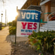 Signs promoting Virginia's redistricting referendum vote