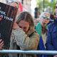 Demonstrators rally in Whitehall, London, on April 30, 2026, following a stabbing attack. 