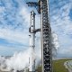 Starship V3 on the launch pad during a wet dress rehearsal.