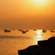 Vessels at the Strait of Hormuz, as seen from Musandam