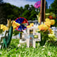 Memorial outside of the residence.