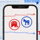 Photo illustration of a phone with Kalshi graphs and Republican and Democratic symbols. The background has a voting ballot and stars.