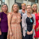 Abby Scott, Kim Williams, Kerri Jackson, Lisa Ball and Sarah Boren at the Tulsa District Court in Oklahoma on July 15, 2026.