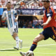 On-field action during the world cup final match.