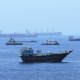 Commercial ships and oil tankers in Gulf of Oman ahead of Hormuz reopening