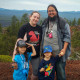 Stephanie Garneaux with her family in 2018.