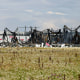 Wildberries warehouse that burned down after a recent Ukrainian drone attack in Elektrostal
