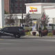 A law enforcement officer stands outside an In-N-Out Burger restaurant in Twin Falls, Idaho, where a shooting was reported Saturday.