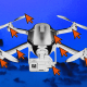A flying drone being clicked on by red computer cursors.
