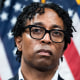 A split composite image of Wesley Bell, left, and Shri Thanedar