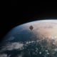 A view of Earth as seen from space.