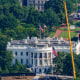 Ballroom construction at the White House.