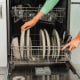 You can use products like vinegar, baking soda and formulated dishwasher detergent to clean your dishwasher.