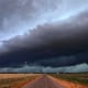 A thunderstorm moves toward Ballinger, Texas, in 2020.