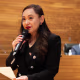 Eileen Wang speaks at City Hall in Arcadia, Calif., in 2025.