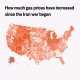 This map shows the change in average gas prices since the start of the Iran war in most every county-level jurisdiction in the U.S.