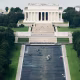 Work continues at the Lincoln Memorial Reflecting Pool