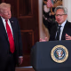 U.S. President Trump and Nvidia CEO Jensen Huang.