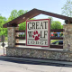 Great Wolf Lodge sign on the road