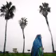 Rain falls on Mission Beach in San Diego on Oct. 10, 2026.