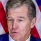 A split composite of Michael Whatley and Roy Cooper.