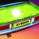 A vintage car with an open trunk and a glowing AI chip inside; the license plate reads AI BOOM.