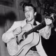 Elvis Presley performs in 1955.
