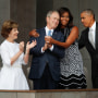 Image: Barack Obama, Michelle Obama, Laura Bush