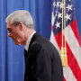 Image: U.S. Special Counsel Mueller departs after speaking about Russia investigation at the Justice Department in Washington