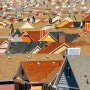 Rooftops in suburban development, Colorado Springs, Colorado, United States