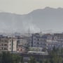 Smoke rises after an explosion in Kabul on Aug. 29, 2021.
