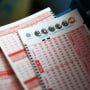 Blank Powerball slips are displayed at Kavanagh Liquors on Jan. 12, 2015, in San Lorenzo, Calif.