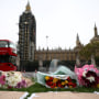 Image: Floral tributes to killed British MP Amess outside parliament in London