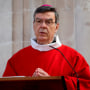 Archbishop of Paris Michel Aupetit at the Saint-Germain-l'Auxerrois church in Paris on April 2, 2021.