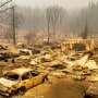 Image: Cars and homes destroyed by the Dixie Fire line central Greenville on Thursday, Aug. 5, 2021, in Plumas County, Calif.