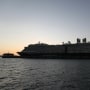 The cruise ship owned by the Holland America Line is docked at a port in 2020.