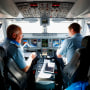 Breeze Airways pilots complete pre-flight checks before the airlines's inaugural flight at Tampa International Airport in Tampa, Fla., on May 27, 2021.