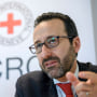 Robert Mardini of the International Committee of the Red Cross speaks at the ICRC headquarters in Geneva, Switzerland, in 2018.