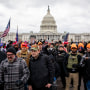 Members of the Proud Boys outside the Capitol