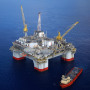 An oil platform in the Gulf of Mexico
