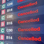 BOSTON, MA - February 4:    Canceled flights, plane de-icing and runway clearing at Logan Int. Airport on February 4, 2022 in BOSTON, Massachusetts.  (Staff Photo By Stuart Cahill/Boston Herald)