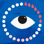 Photo Illustration: An eye stares out from a period tracking app