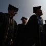 Students attend their graduation ceremony at UCLA
