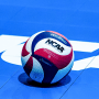 An NCAA volleyball before a match in Salem, Va., on April 24, 2021.