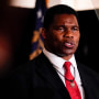 Republican Senate candidate Herschel Walker at an election night watch party on May 24, 2022, in Atlanta.