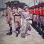 Image: Queen Elizabeth II inspects men of the newly-renamed Queen's Own Nigeria Regiment, Royal West African Frontier Force, at Kaduna Airport, Nigeria, during her Commonwealth Tour, on Feb., 2, 1956.
